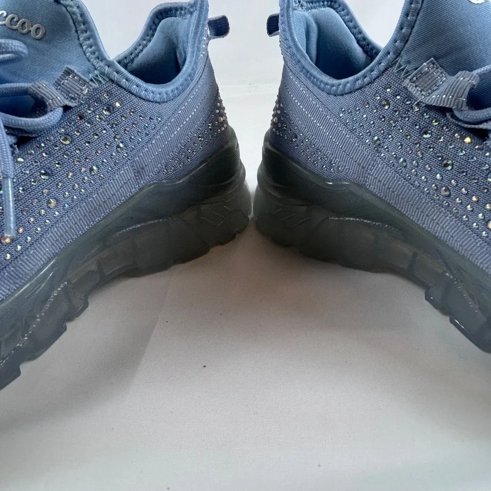 Cuccoo Women's Running‎ Slip In NEW Sz. 10 Light Blue Rhinestone